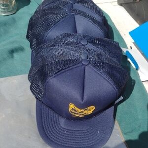 Navy Blue Trucker Hats(15) with Yellow Rooster Design NWT